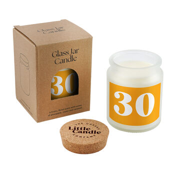 30 Large Clear Candle • 30th Birthday • Birthday Gift • Scented Glass Jar Candle • Humour • Just Because Candle • Gift Box, 2 of 3