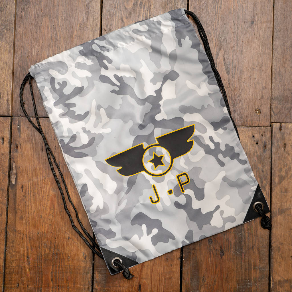 Military Drawstring Kit Bag By Meenymineymo | notonthehighstreet.com