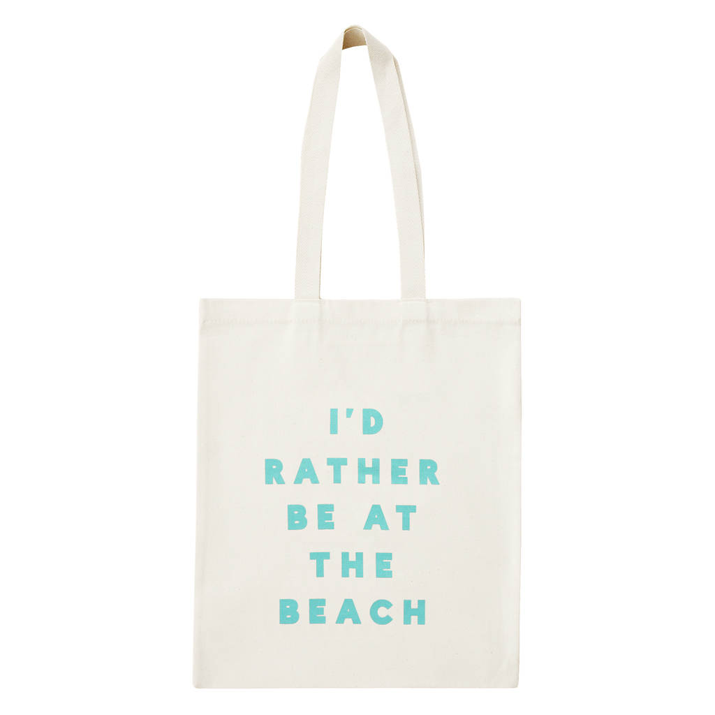 'i'd Rather Be At The Beach' Tote Bag By Alphabet Bags ...