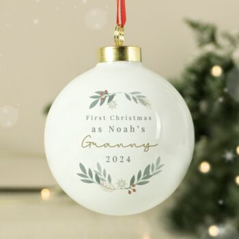 Personalised Seasonal Sprig Ceramic Bauble, 4 of 4