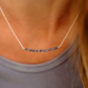 September Birthstone Real Sapphire Necklace, 3 of 11