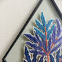 Black Diamond Frame Blue Fern Embroidery, thumbnail 6 of 7