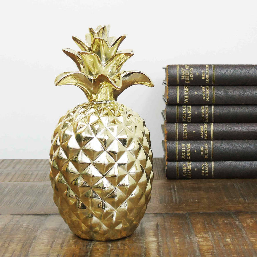 gold pineapple by the den & now | notonthehighstreet.com