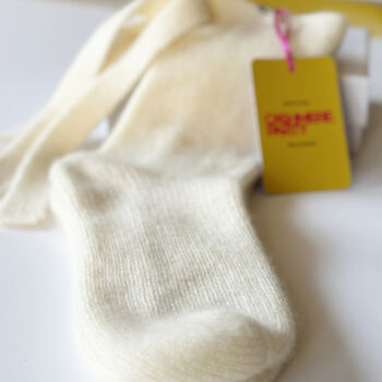 100% Cashmere Bow Back Socks, 6 of 9