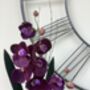 Purple Artificial Silk Orfid Flower Arrangement Mothers Day Gift, thumbnail 3 of 6