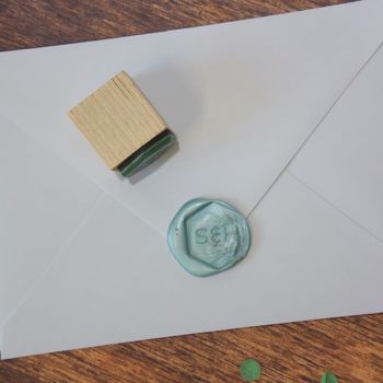 Personalised Hexagonal Monogram Wax Seal Stamp, 4 of 12