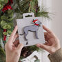 Christmas Lurcher Sighthound Dog Pin Badge, thumbnail 7 of 12