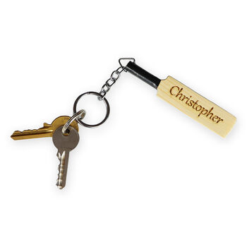 Personalised Mini Cricket Bat Keyring, 2 of 7