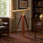 60 Inch Vintage Brass Telescope With Tripod, thumbnail 6 of 7