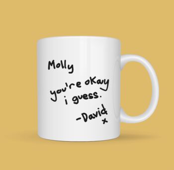 Personalised 'You're Okay I Guess.' Mug And Coaster, 3 of 4