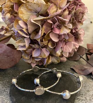 Silver Plated Bangle With Four Semi Precious Stones, 8 of 10