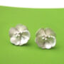 Sterling Silver Buttercup Flower Earrings, thumbnail 12 of 12