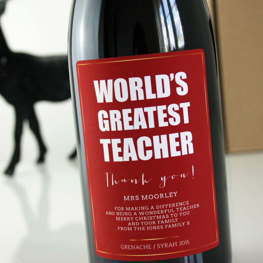 Personalised Teachers T Wine By Bottle Bazaar 6738