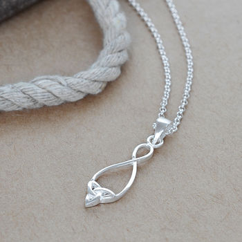 Sterling Silver Simple Celtic Loop Necklace, 3 of 6