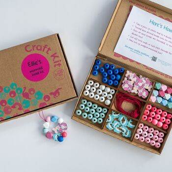 Personalised Mermaid Wooden Bead Making Kit, 2 of 6