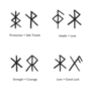 Personalised Men's Leather Rune Design Duo Bracelet, thumbnail 4 of 8