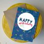 Floral Birthday Card Blue, thumbnail 2 of 2