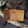 Woman's Medium Size Vintage Tan Leather Purse Wallet, thumbnail 3 of 8