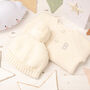 White Christening Bubble Cardigan And Hat Set, thumbnail 7 of 12