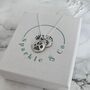 Personalised Double Pendant Paw Print And Initial, thumbnail 1 of 2