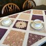 Large Table Runner, Purple Gold And Taupe, Ditsy Floral, thumbnail 4 of 8