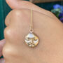 Solid Gold Chunky Moonface Pendant, thumbnail 3 of 6
