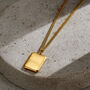 Men's Personalised Bevelled Tag Necklace, thumbnail 2 of 6