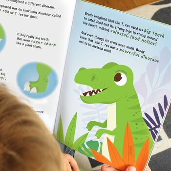 Personalised Dinosaur Adventure Story Book Gift, 5 of 8