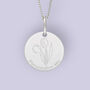 Personalised Tulip Necklace In Sterling Silver, thumbnail 1 of 12