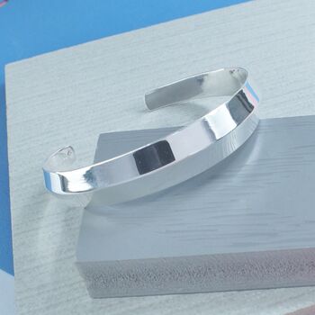 Sterling Silver Bevelled Cuff, 2 of 4