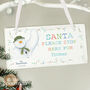 Personalised The Snowman Let It Snow Santa Stop Here Wooden Sign, thumbnail 1 of 3
