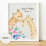 Personalised Giraffe Couple Anniversary Gift, thumbnail 4 of 5