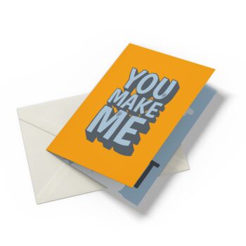 You Make Me Trect! Cheeky Love Card With Funny 3D Pop Up, 3 of 9