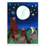 Full Moon Woodland Animal Print, thumbnail 4 of 6