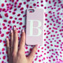 Personalised Pink And White Alphabet Phone Case, thumbnail 9 of 10