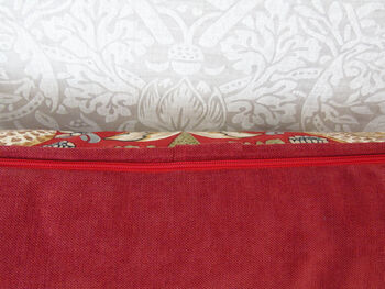 Red Strawberry Thief William Morris 18' Cushion Cover, 3 of 5