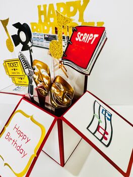Theatre Themed 3D Birthday Card, 2 of 5