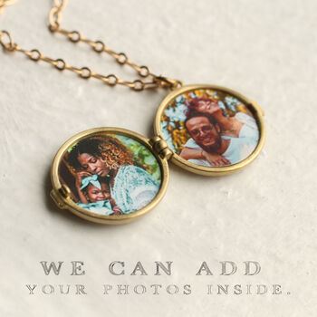 Golden Star Locket Necklace With Personalised Photos, 5 of 11