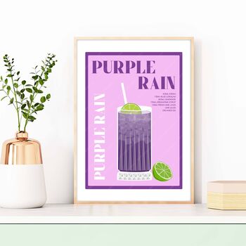 Purple Rain Cocktail Print, 2 of 4
