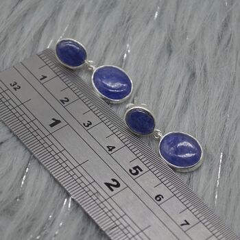 Blue Sapphire 925 Silver September Birthstone Earrings, 11 of 12