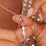 Shooting Star Charm Necklace, Sterling Silver Or Gold Plated, thumbnail 1 of 10