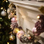 Enchanted Pink Roses Christmas Garland, thumbnail 1 of 5