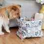 Oilcloth Dog Toy Storage Basket In Poppy Fabric, thumbnail 1 of 4