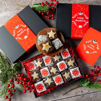 Christmas Indulgent Baileys And Mince Pie Brownies Gift, 3 of 4