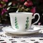 Topiary Hand Decorated Bone China Tea Cup And Saucer, thumbnail 2 of 6