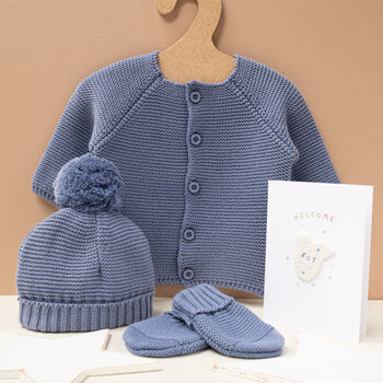 Storm Blue Bubble Baby Cardigan, 5 of 12