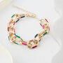 Multi Coloured Chunky Chain Bracelet, thumbnail 2 of 3