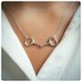 Personalised Snaffle Bit Necklace, Silver Or Gold, thumbnail 1 of 12