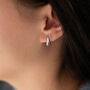 Silver Teardrop Stud Earrings, thumbnail 1 of 2