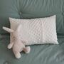 Memory Large Name Pillow, Custom Made From Baby Clothes. Personalised Cushion, Decorative Patchwork Pillow, thumbnail 9 of 10
